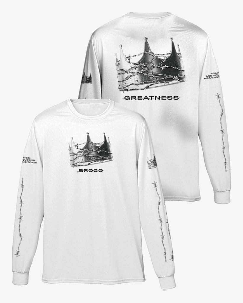 Crown Of Greatness Long Sleeve T-shirt $32 - Long-sleeved T-shirt, transparent png download