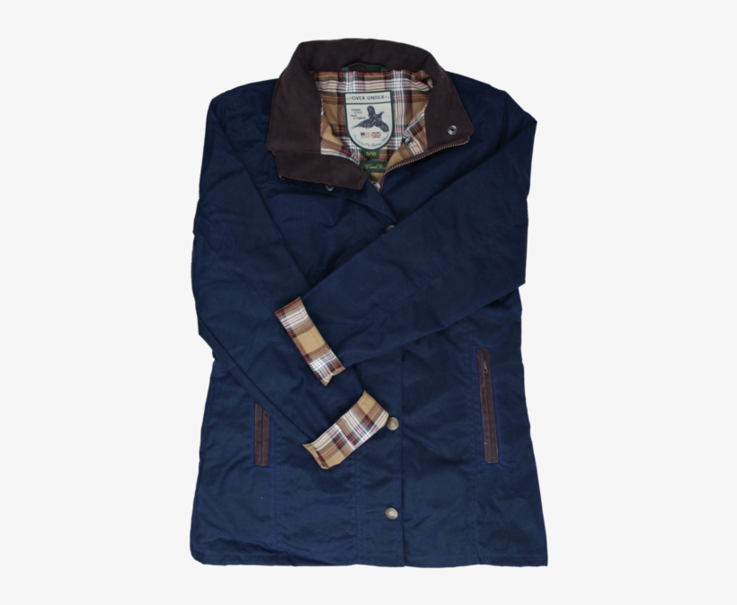 Women's Waxed Briar Jacket Navy - Pocket, transparent png download