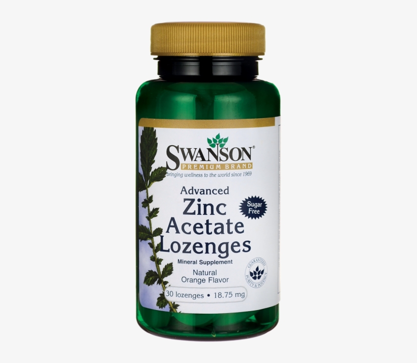 Swanson Premium Advanced Zinc Acetate Lozenges 18 Lozenges - Zinc Acetate Lozenges, transparent png download