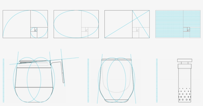 Structure Lines Based On The Golden Ratio Were Used - Diagram, transparent png download
