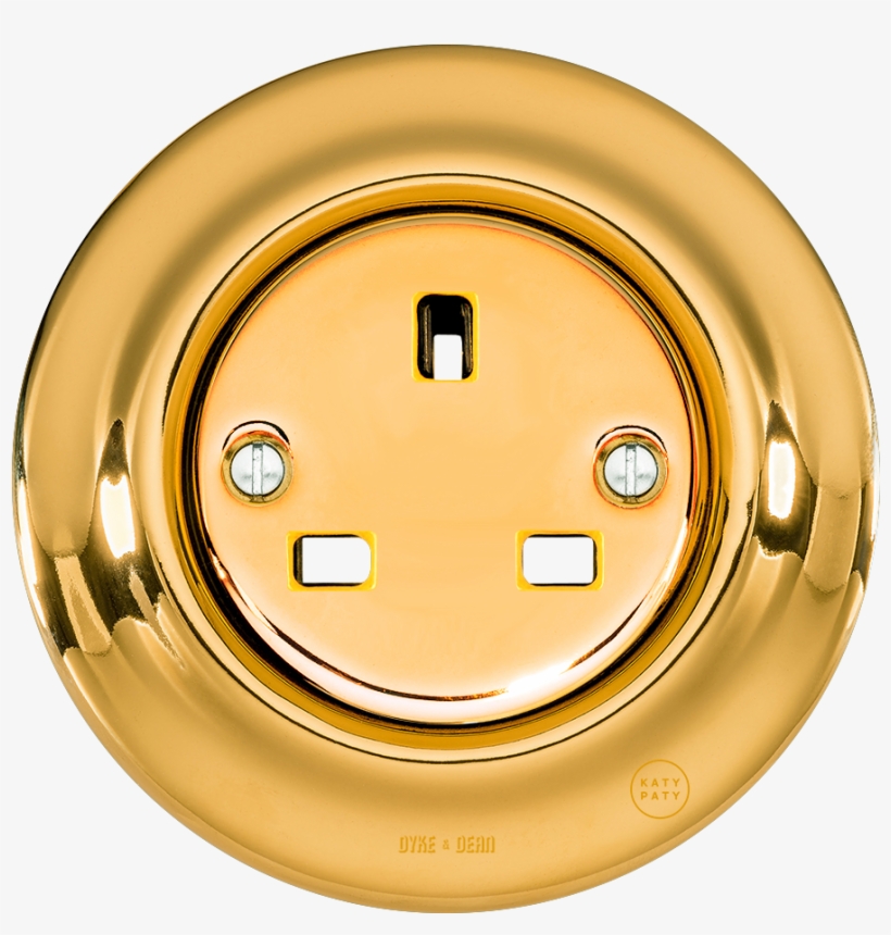 Porcelain Wall Socket Gold Uk - Switch, transparent png download