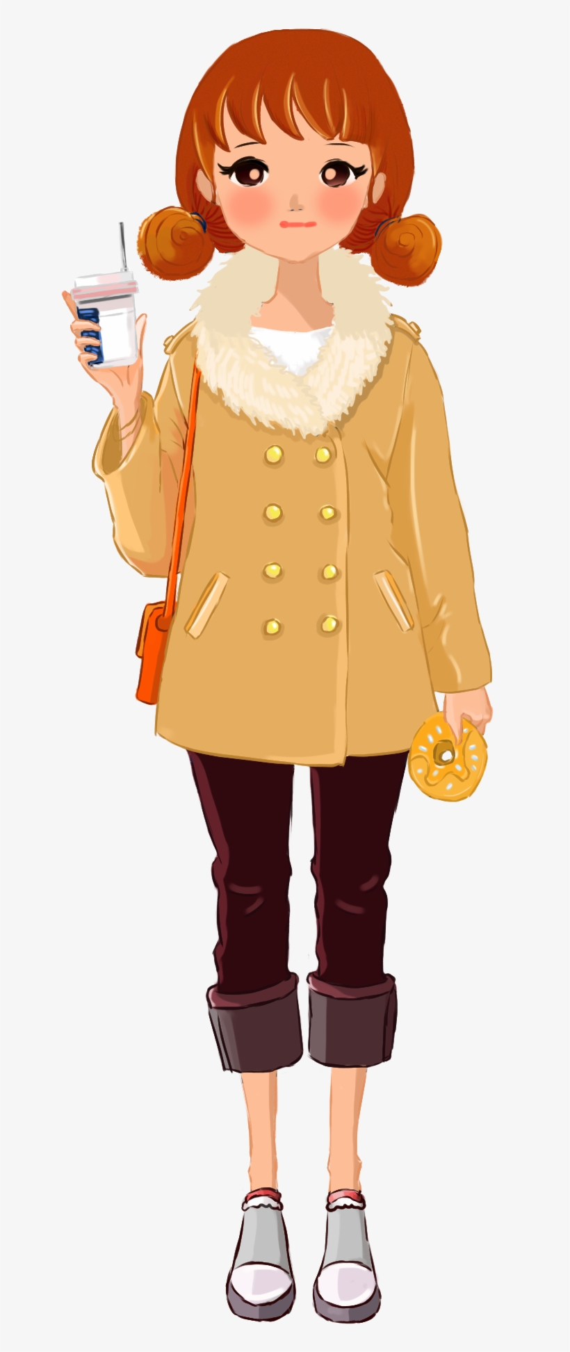 Character Little Girl Shopping Element Png And Psd - Cartoon, transparent png download