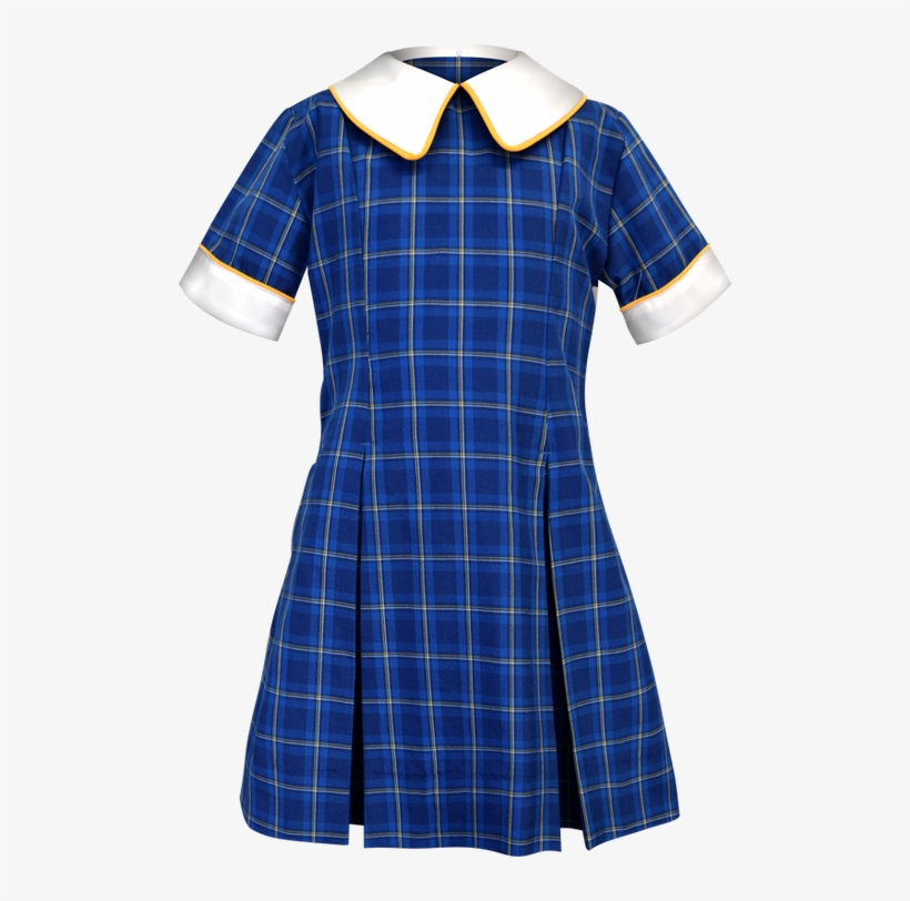 School Uniform Dress Front View - Plaid, transparent png download