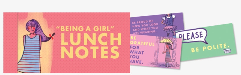 Lunch Notes For Girls - Poster, transparent png download