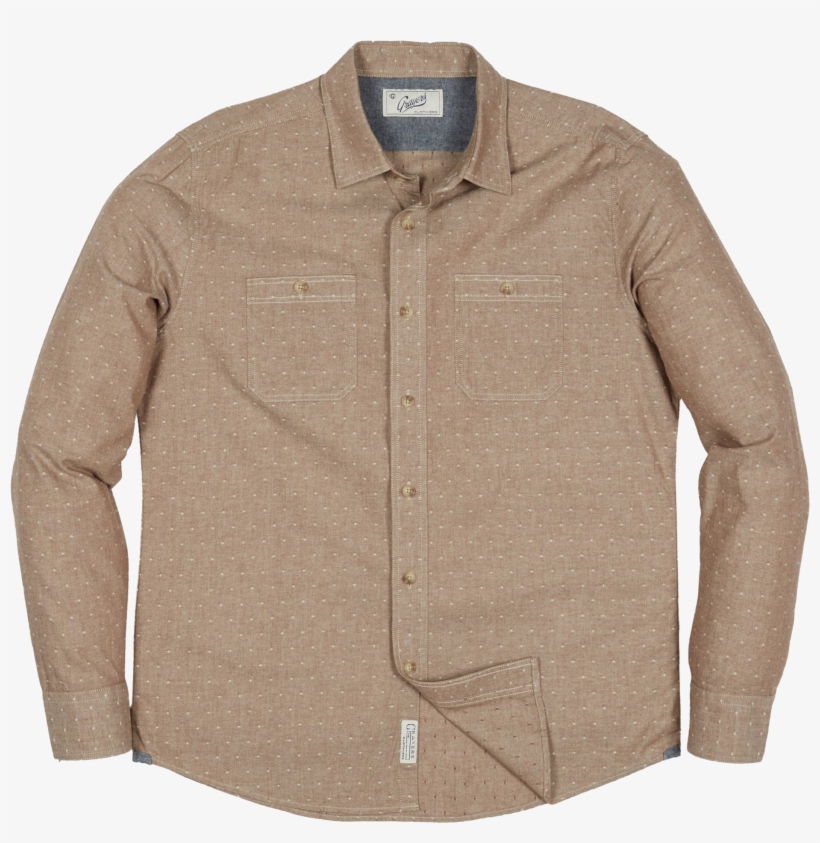 Hillwood Chambray Dobby Button Up - Long-sleeved T-shirt, transparent png download