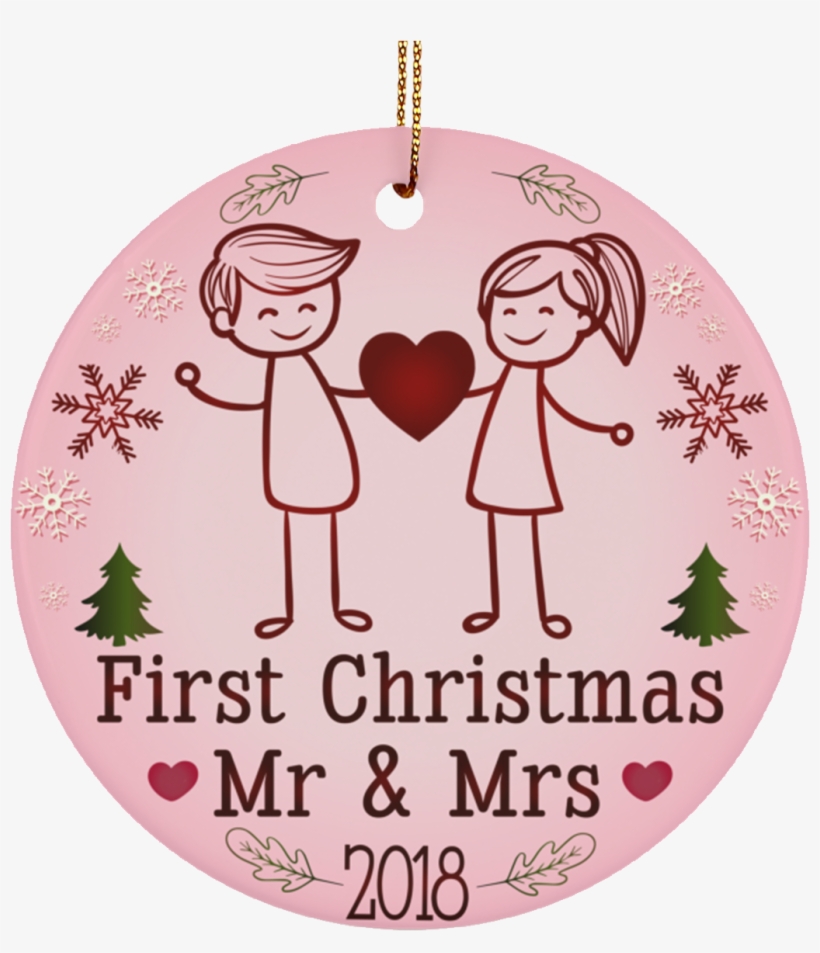 First Christmas Ornament Mr And Mrs For Newly Married - Heart, transparent png download