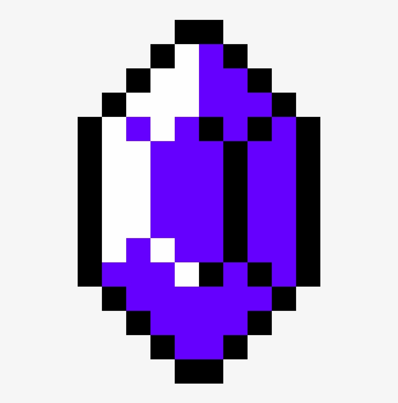 Purple Rupee - Minecraft Gem, transparent png download
