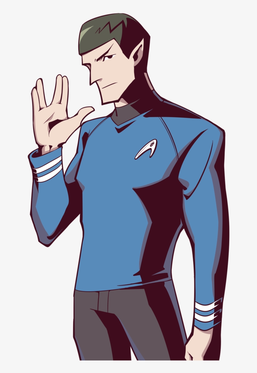 Star Trek Art Spock And Captain Kirk By Woshibbdou - Star Trek Art Png, transparent png download
