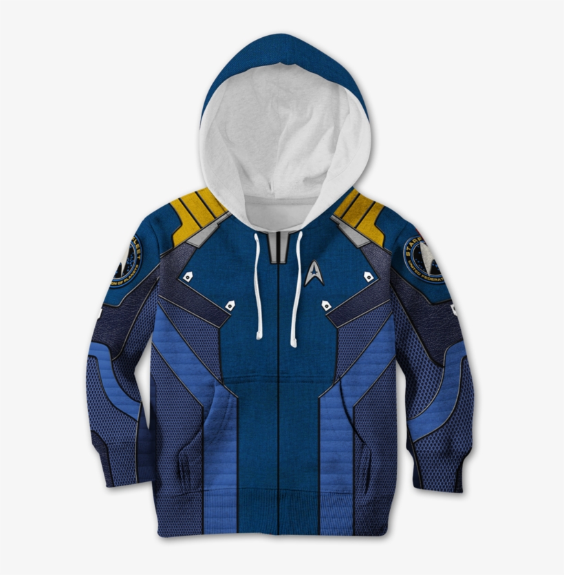 3d Captain Kirk Star Trek Beyond Kid Full Print Hoodie - Sweatshirt, transparent png download