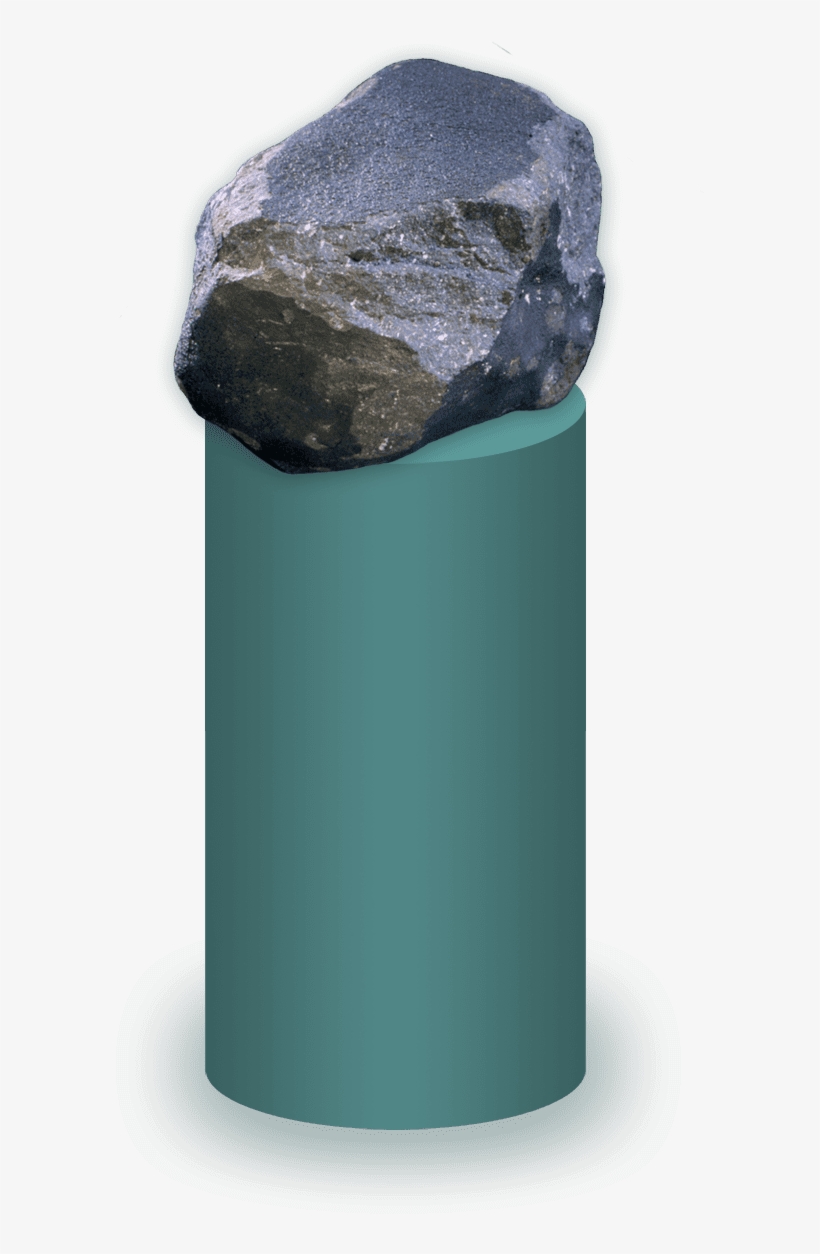 Chondrite Meteorite Sitting On A Pedestal - Igneous Rock, transparent png download