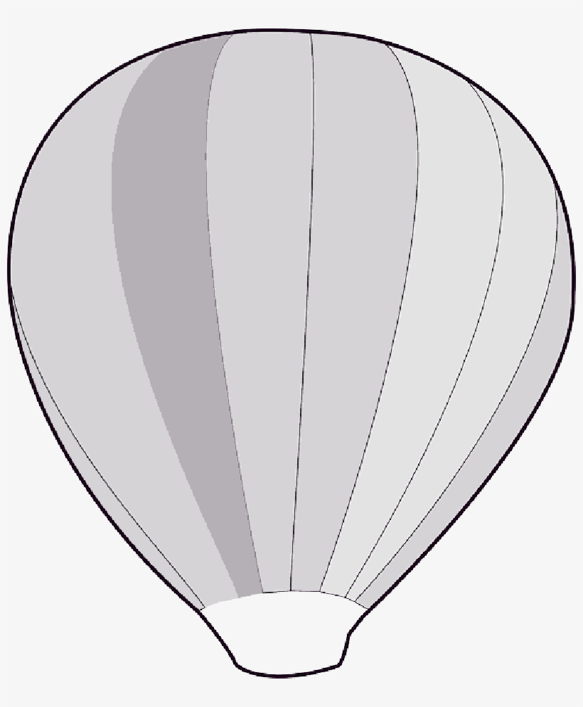 Hot Air Balloon Outline - Hot Air Balloon, transparent png download