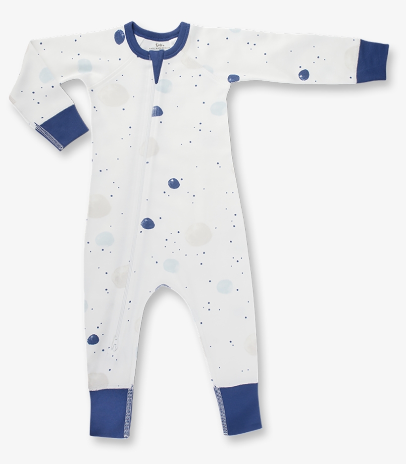 Jet Stream Orbit Zip Romper - Polka Dot, transparent png download