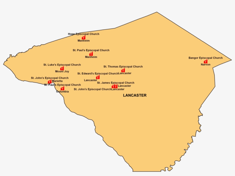 Lancaster Convocation - Map, transparent png download