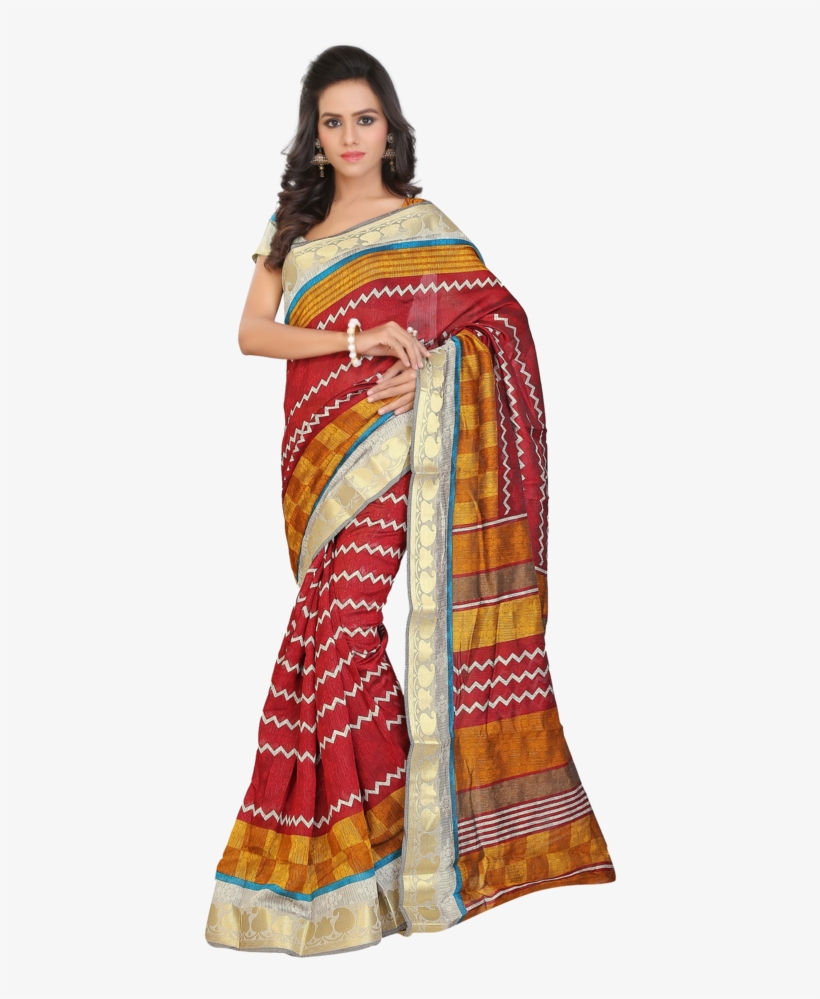 Women Art Silk Saree - Silk, transparent png download