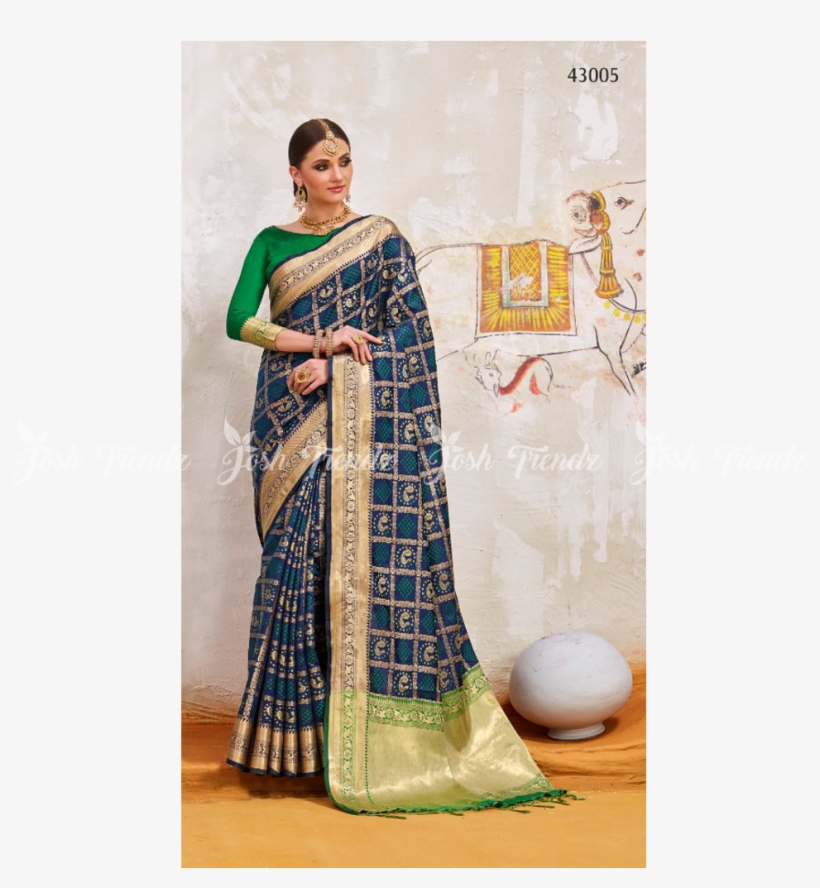 Rajtex Khambhati Silk Saree Jt Rk Sarees - Patola Sari, transparent png download