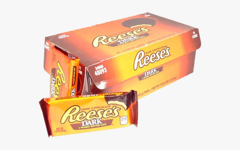 Reese's Peanut Butter Cup Dark Chocolate 2pk - Reese's Peanut Butter Cups, transparent png download