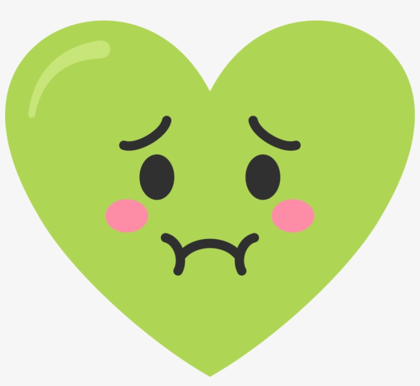Puking Green Heart - Heart, transparent png download