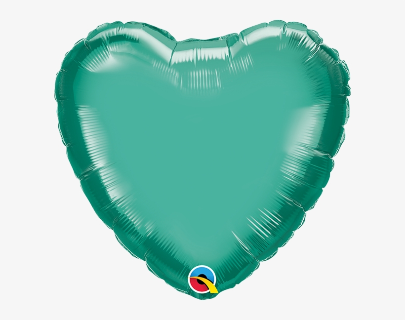 Green Heart Shaped 18'' Foil Decorator Balloon - Balloon, transparent png download