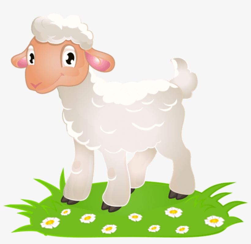 Free Png Download Easter Lamb With Grass Png Images - Cartoon, transparent png download