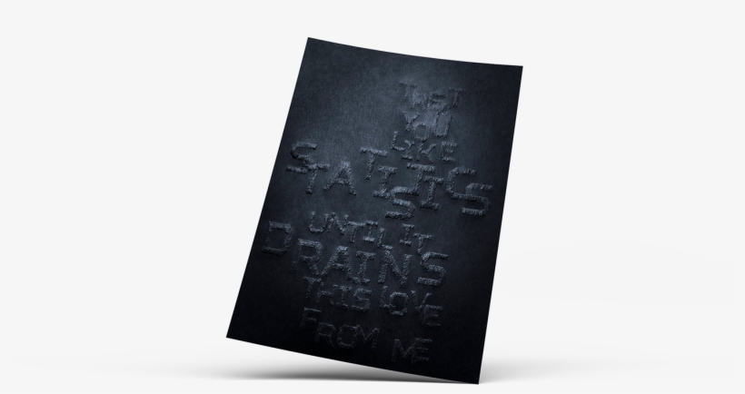 Instead Of Ink I Pushed Holes In The Paper With A Needle, - Motif, transparent png download