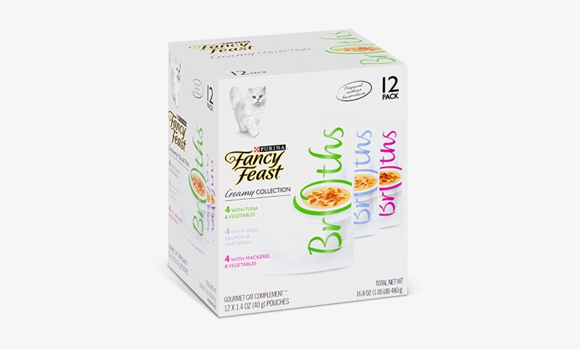 Creamy Seafood Broths Collection Cat Food - Carton, transparent png download
