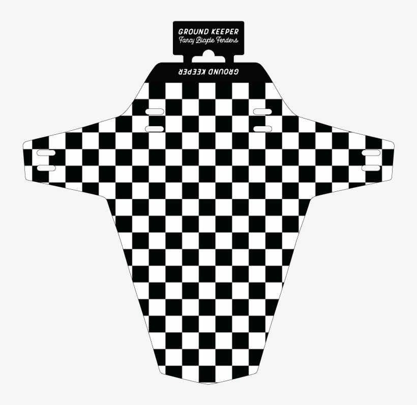 Gk Fender Checkered - Banderas Blanco Con Negro, transparent png download