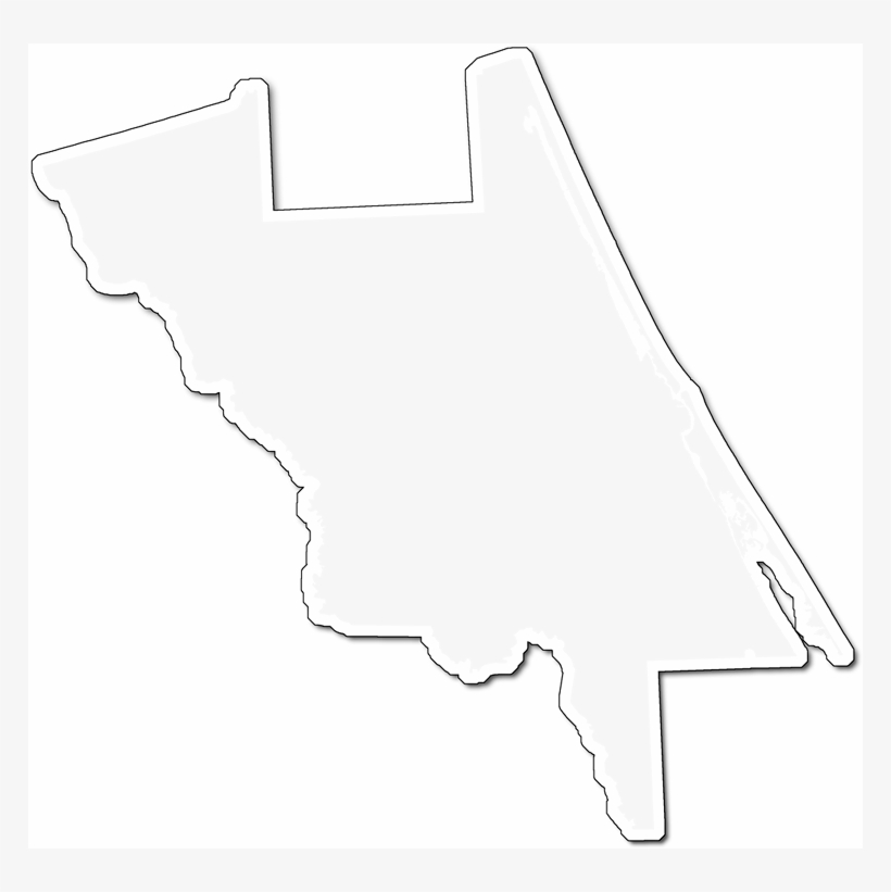 A Map Of Volusia With An Outer Shadow Around The Map - Illustration, transparent png download