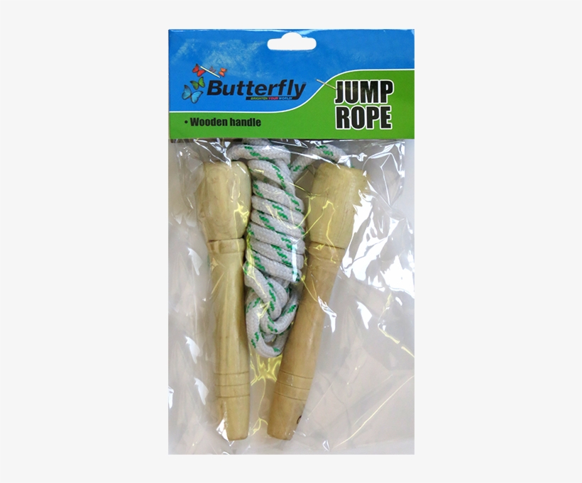 Butterfly Jumping Rope Wooden Handle - Wire, transparent png download