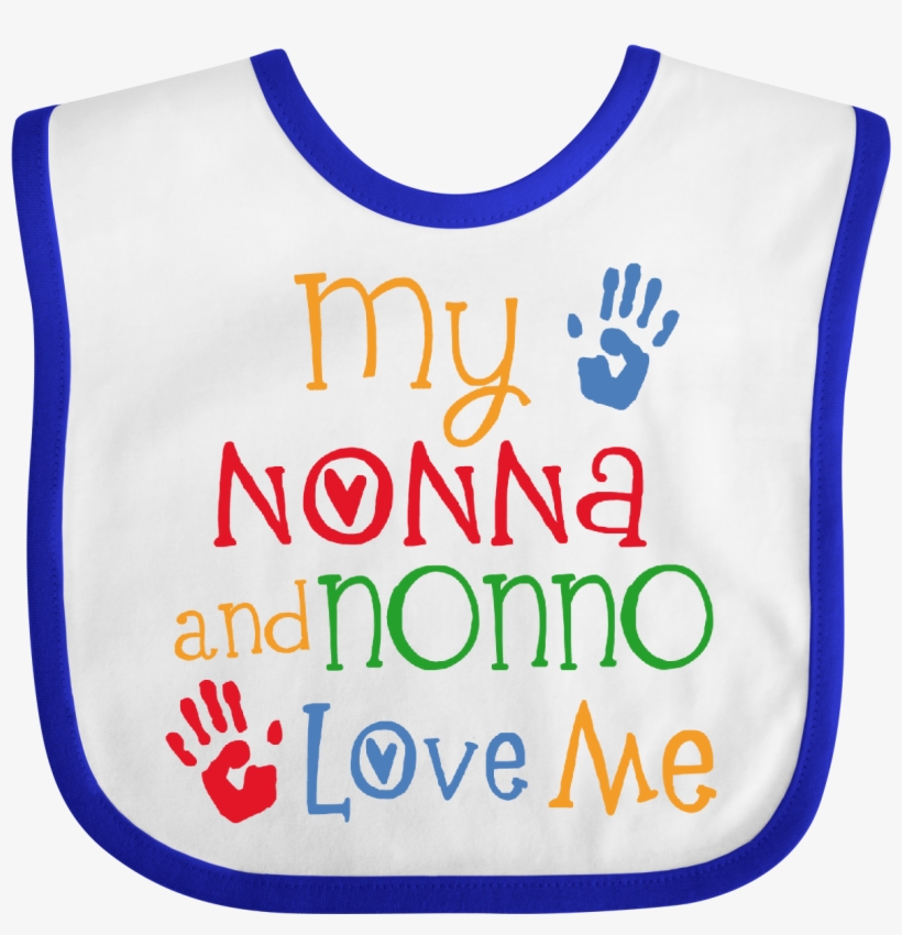 My Nonna And Nonno Love Me Grandchild Baby Bib White - Active Tank, transparent png download