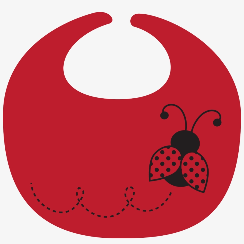 Baby Ladybug Clip Art - Baby Bib Clipart Red, transparent png download