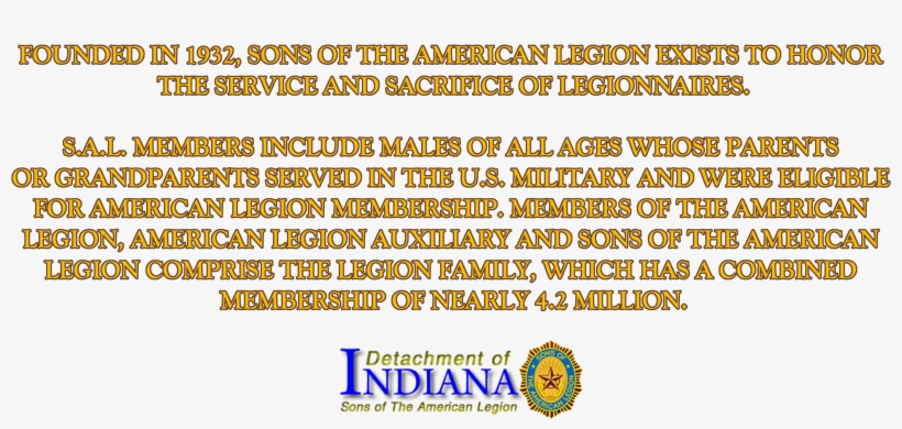 Sons Of The American Legion - Number, transparent png download