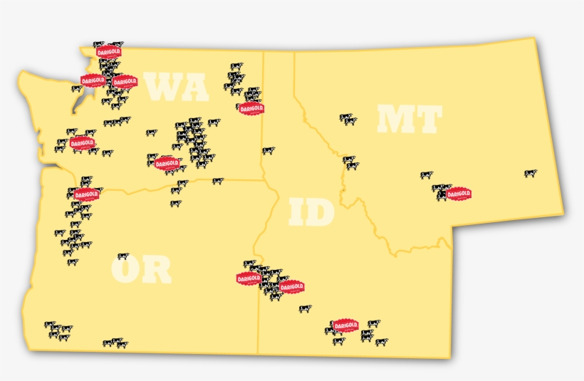 Darigold Is A Subsidiary Of Nda For The Sole Purpose - Map, transparent png download