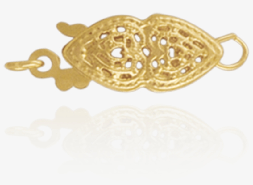 Filigree Fish Hook Pearl Clasp With Double Heart - Body Jewelry, transparent png download