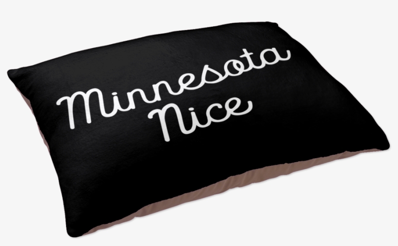 Minnesota Nice Script Pet Bed In Black And White Side - Cushion, transparent png download