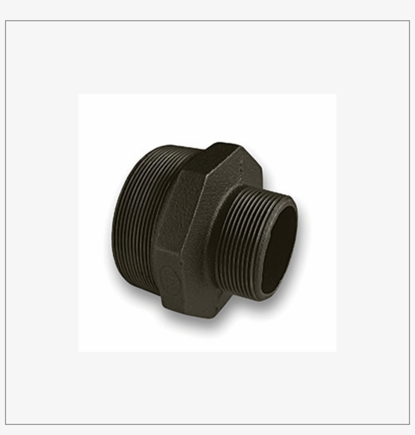 Reducing Hexagon Nipple Bsp Black Malleable Iron - Nipple, transparent png download