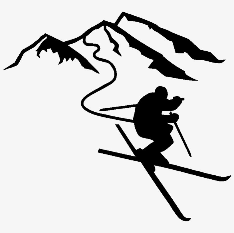 sticker skieur silhouette a la montagne ambiance sticker ski silhouette transparent png 800x800 free download on nicepng sticker skieur silhouette a la montagne
