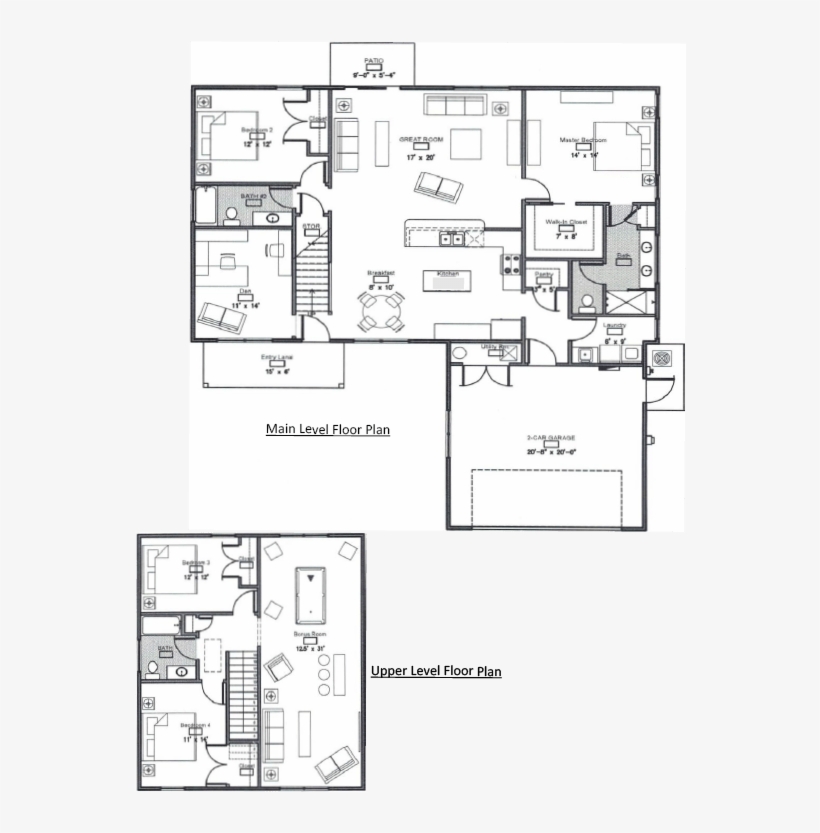Htb Grand Oak Expanded Bonus Room Floor Plan - Floor Plan, transparent png download