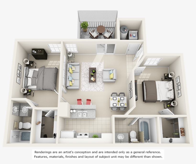 Boxwood With Premium Finishes Floor Plan - The Polos Apartments, transparent png download