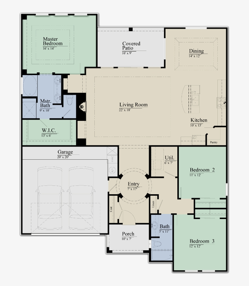 Brooklyn Floor Plan - Floor Plan, transparent png download