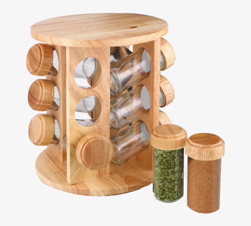 12 Piece Wood Spice Rack, transparent png download