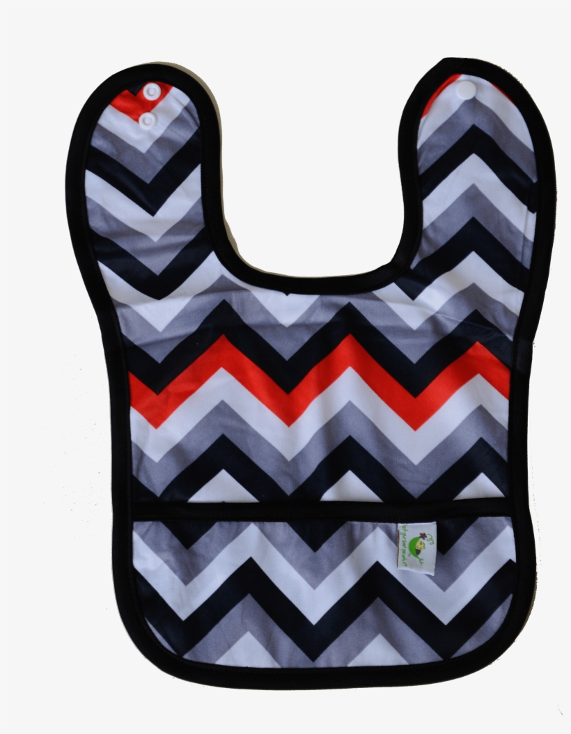 Black Chevron Bib - Handbag, transparent png download