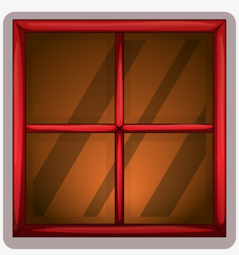 Wooden Frame Cartoon Png - Window, transparent png download