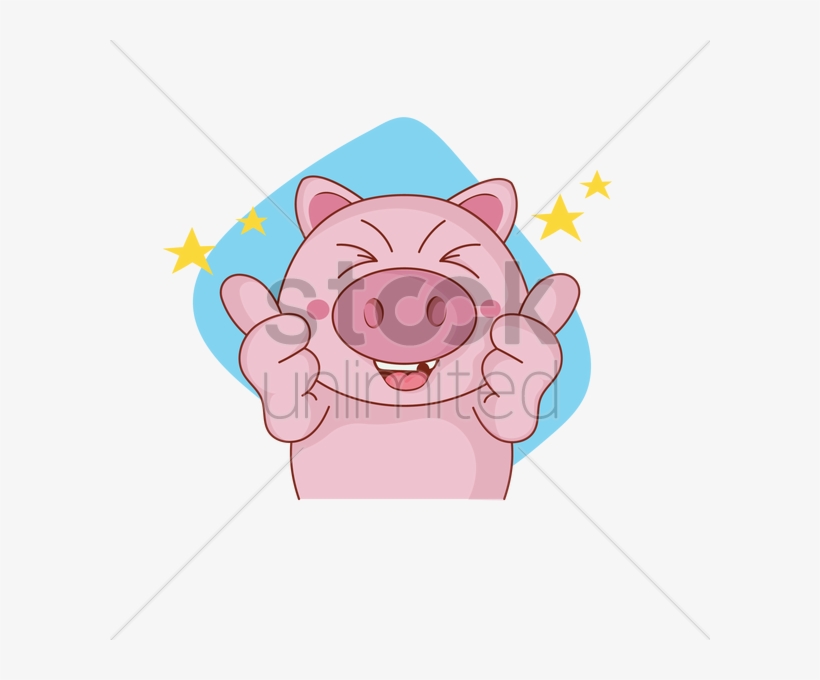 Cartoon Pig Png - Cartoon Pig Thumbs Up, transparent png download