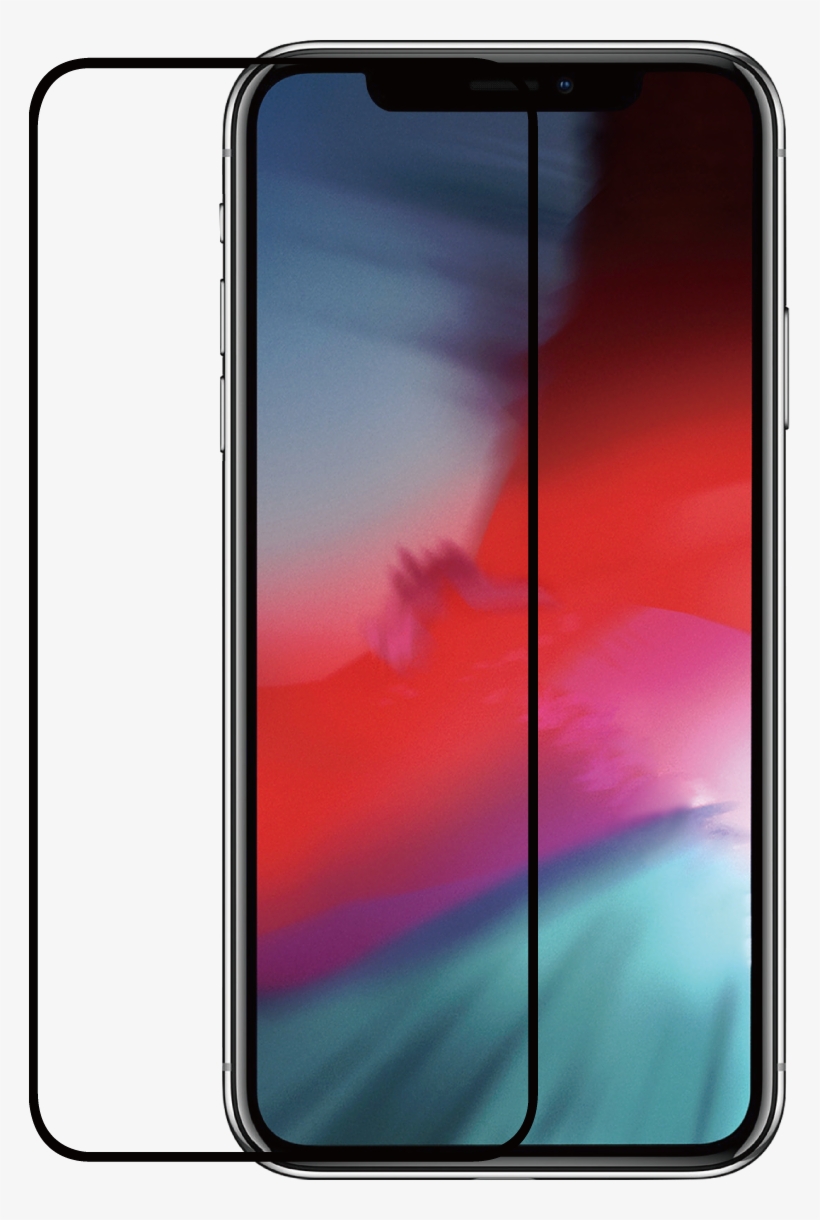 Azuri 2x Tempered Glass Flatt Rinox Armor With Black - Iphone Xs Tempered Glass Png, transparent png download