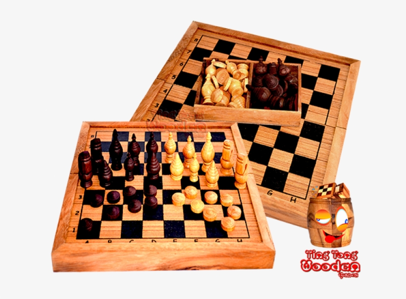 Thai Chess Game With Thai Wooden Chess Pieces Wooden - Chess, transparent png download
