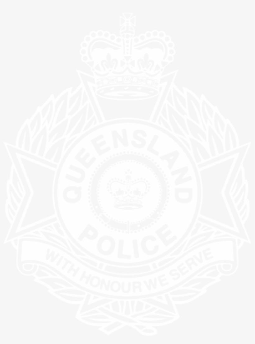 Footer Logo - Queensland Police Logo White, transparent png download