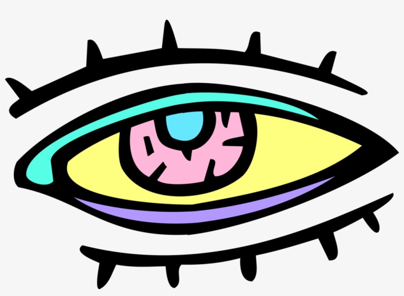 Vector Illustration Of Human Eye Provides Sight, transparent png download