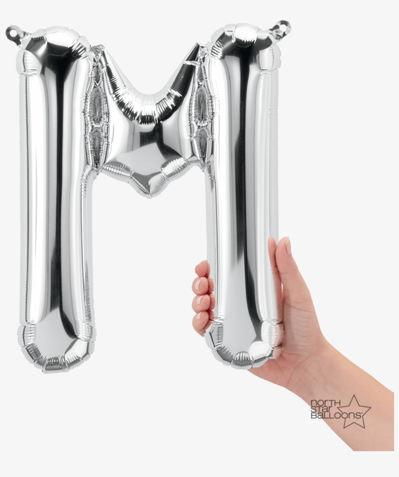 M Silver - Rose Gold Balloon Letter M, transparent png download