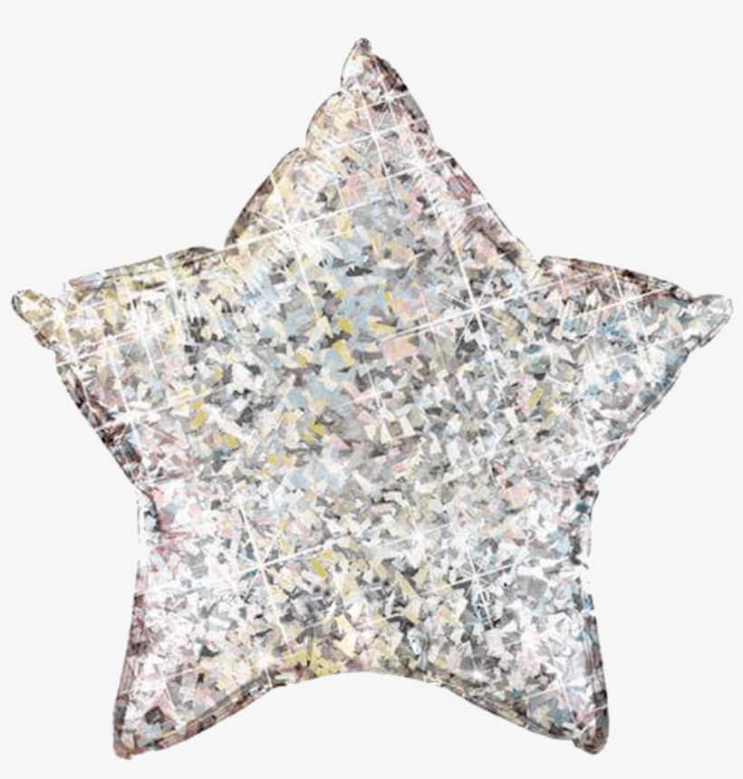 Star Dazzler Holographic Silver, Balloons, Qualatex - Stern Hologramm Folienballon, transparent png download