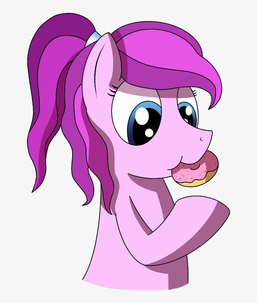Cappie, Bust, Donut, Eating, Female, Food, Nom, Oc, - Cartoon, transparent png download
